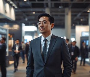 hombre de negocios de asia en una feria (1)